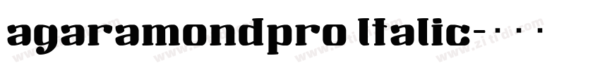 agaramondpro ltalic字体转换